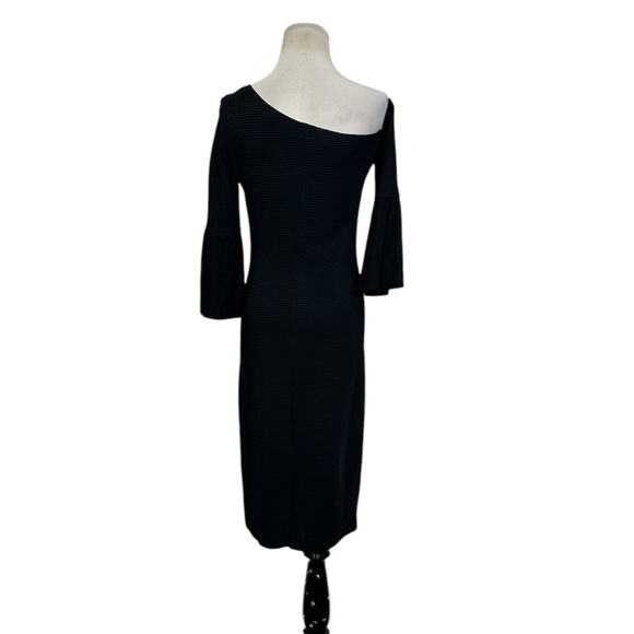 Trina Turk black 3/4 sleeves sheath midi dress size 6 - Picture 2 of 16